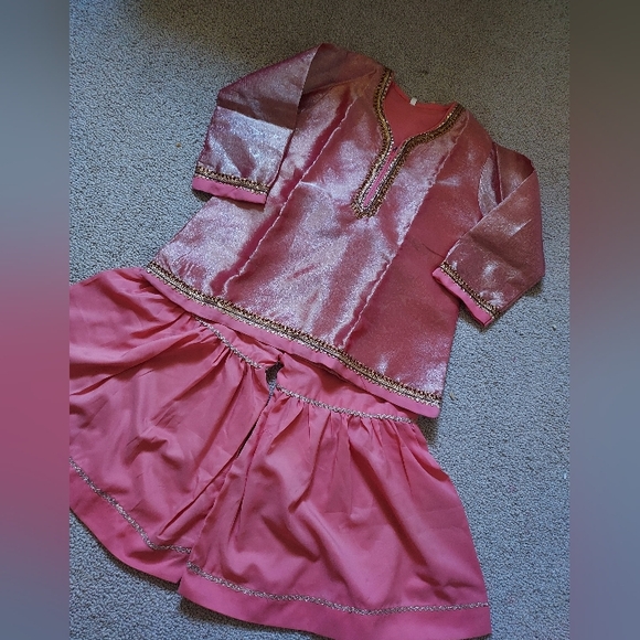 Kids 3 piece stitched gharara dress - Picture 2 of 10